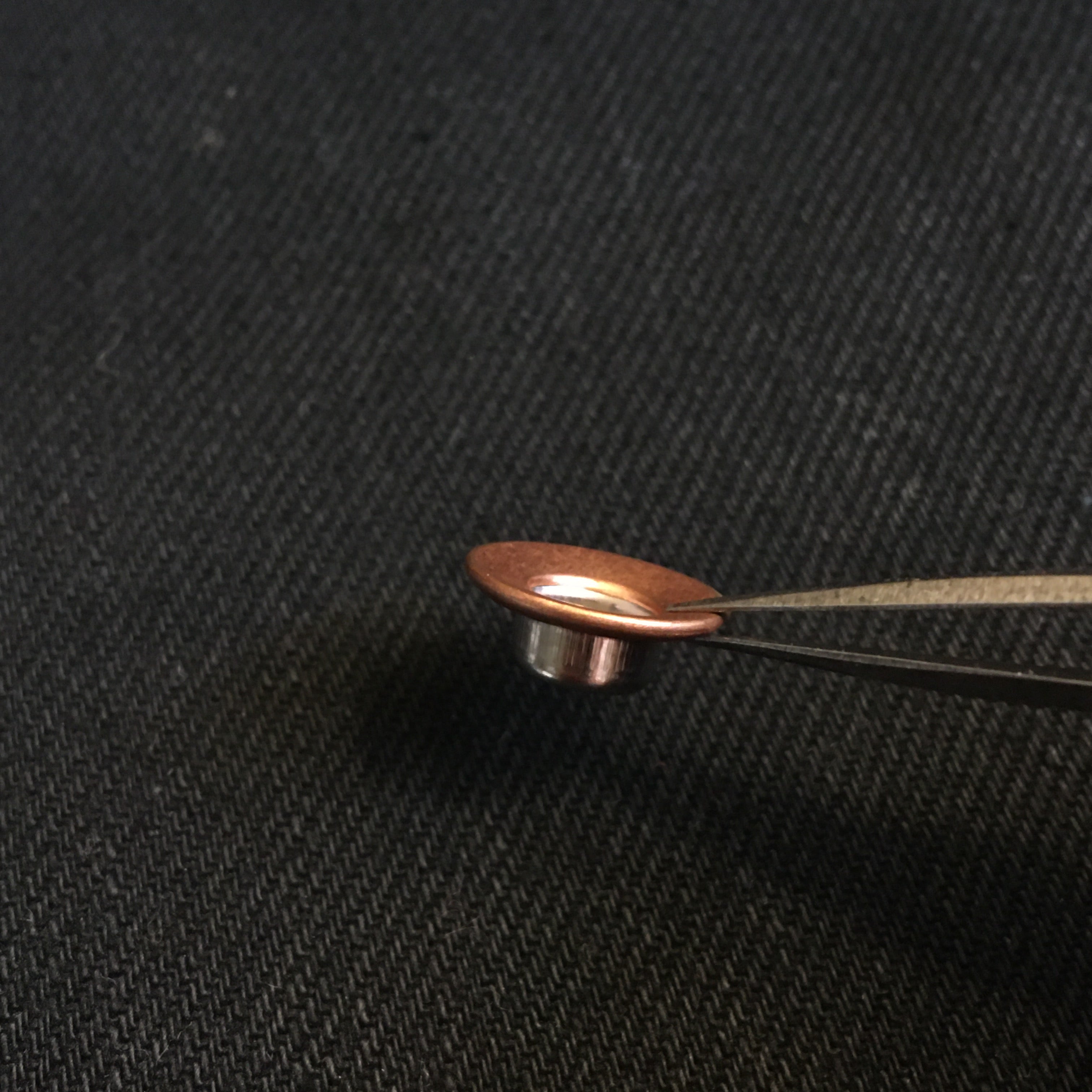 Jean Fly Button (14mm) — Copper Cone Shaped