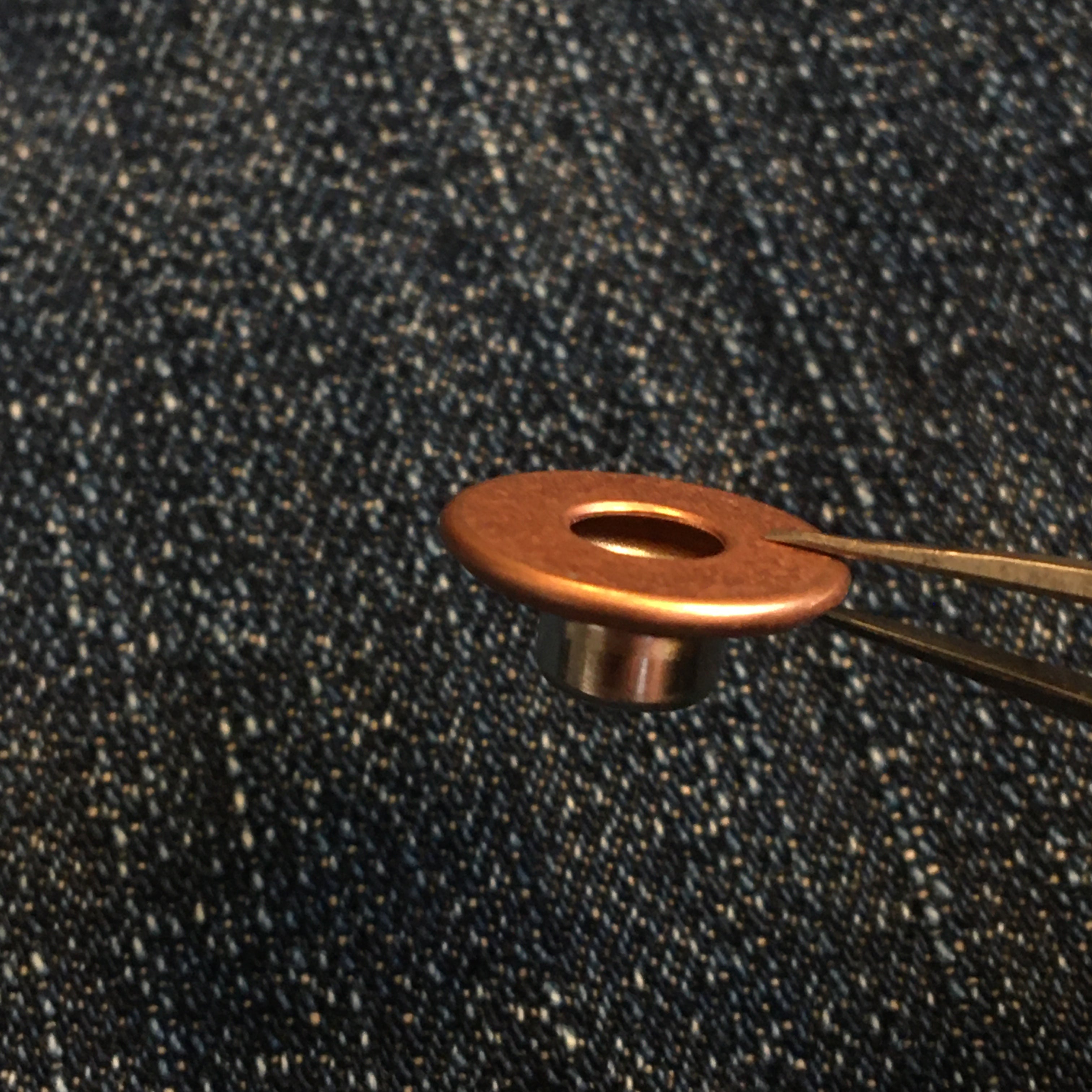 Jean Top Button (17mm) — Copper Donut Shaped