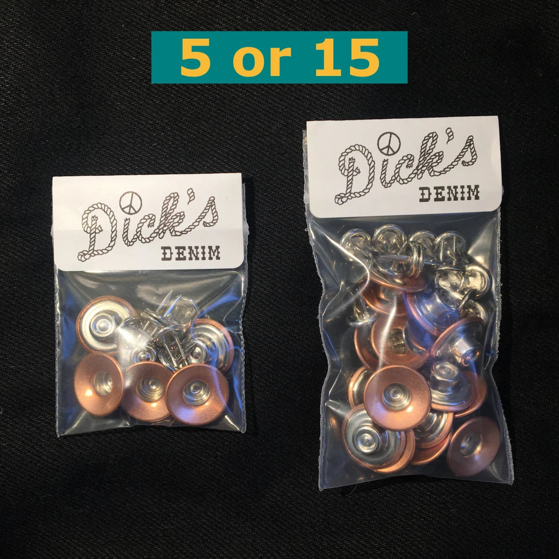 Jean Top Button (17mm) — Copper Cone