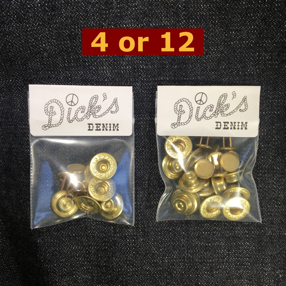 Jean Fly Button (14mm) — Brass Laurel Wreath