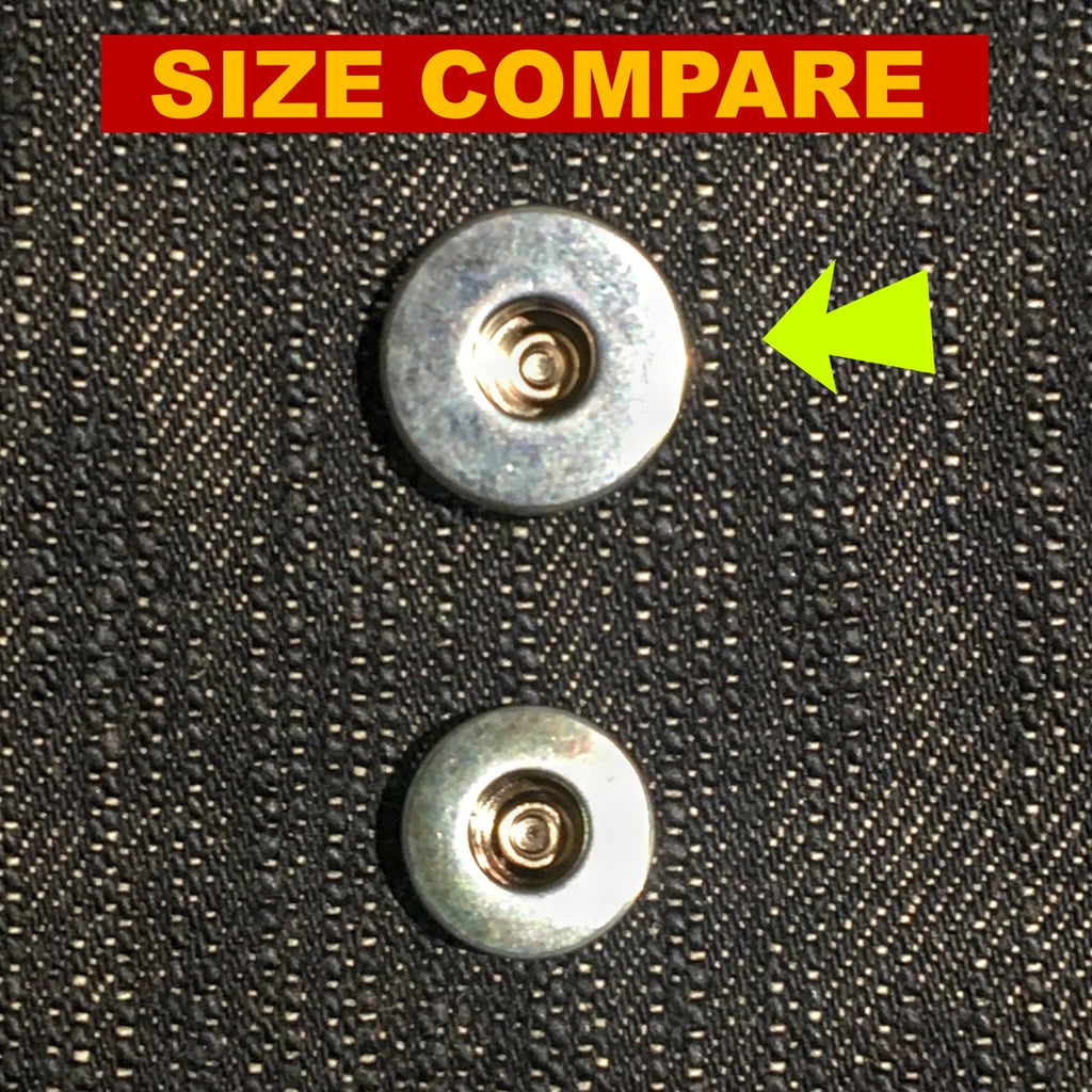 Silver Jean Button (17mm) — Donut Shaped