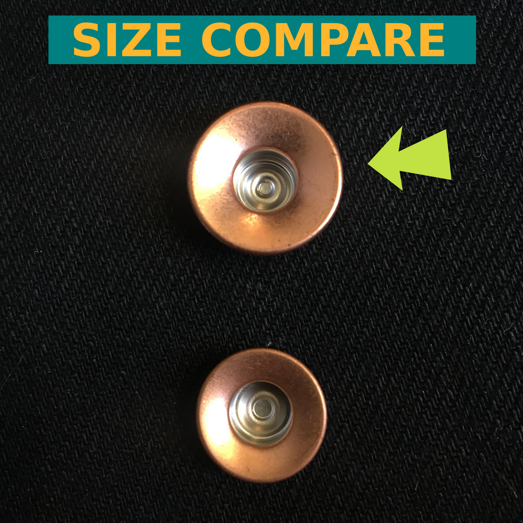 Jean Top Button (17mm) — Copper Cone