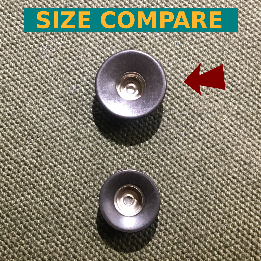 Jean Top Button (17mm) — Black Cone