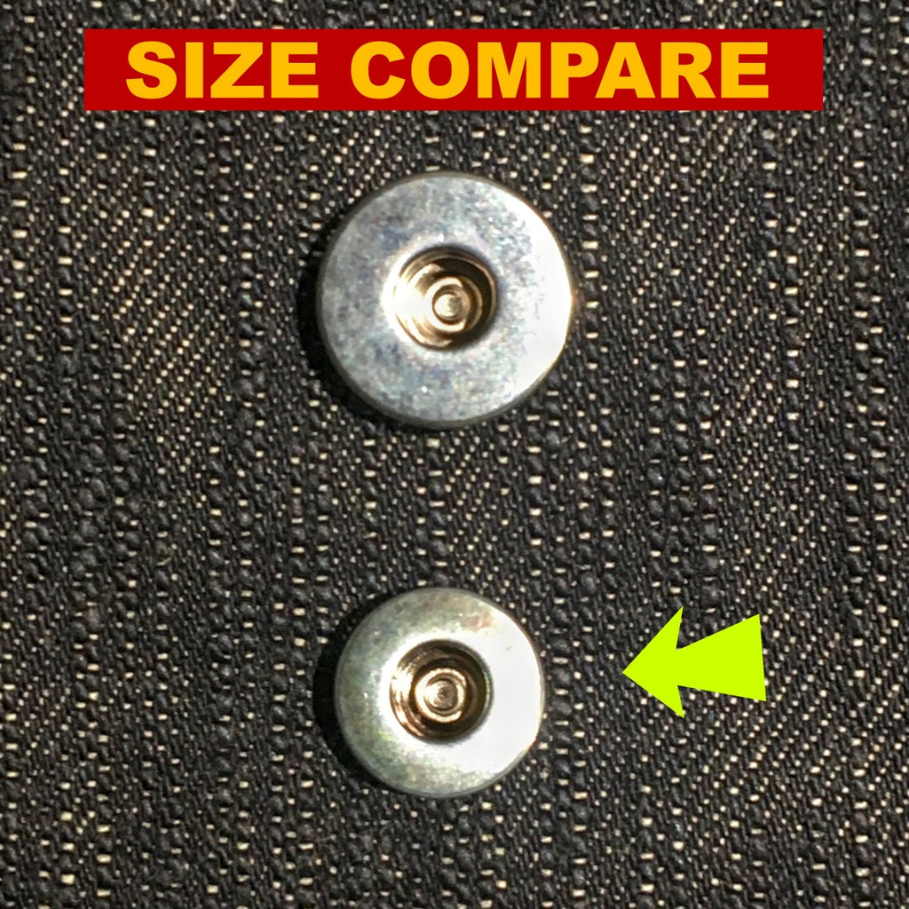 Jean Fly Button (14mm) — Silver Donut Shaped