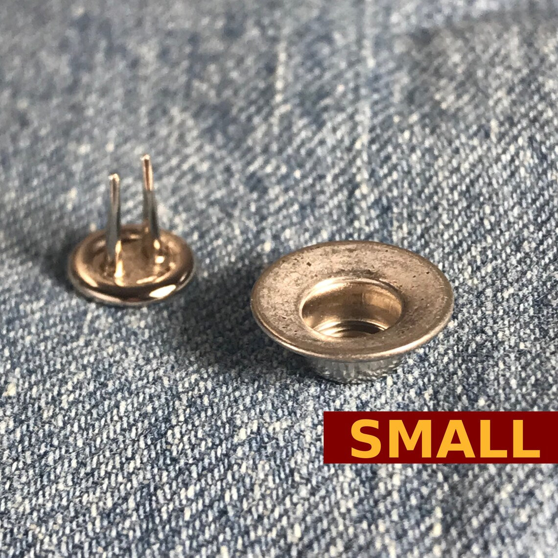 Jean Fly Button (14mm) — 'Antique' Silver Cone Shaped
