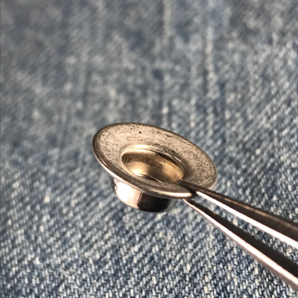 Jean Fly Button (14mm) — 'Antique' Silver Cone Shaped