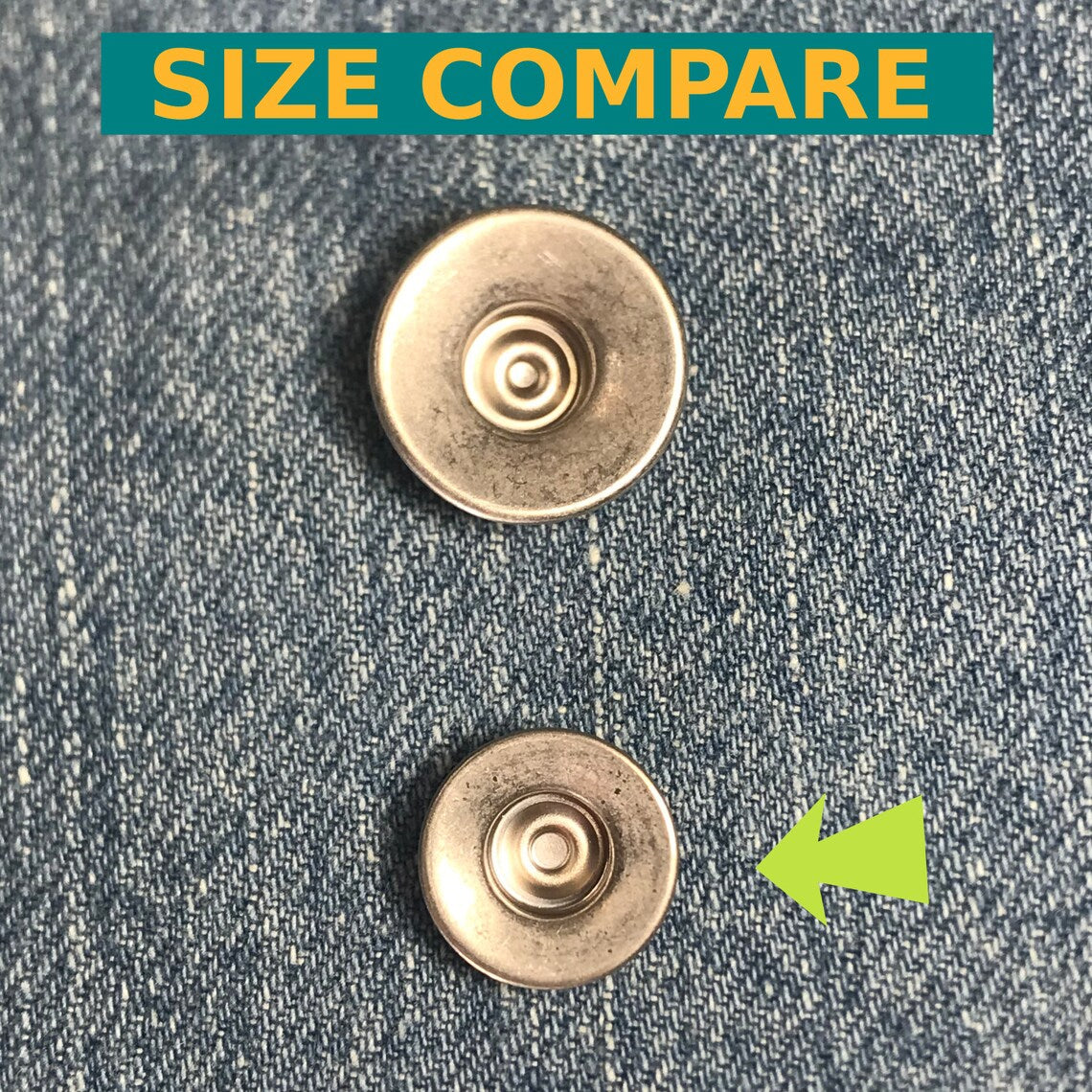 Jean Fly Button (14mm) — 'Antique' Silver Cone Shaped