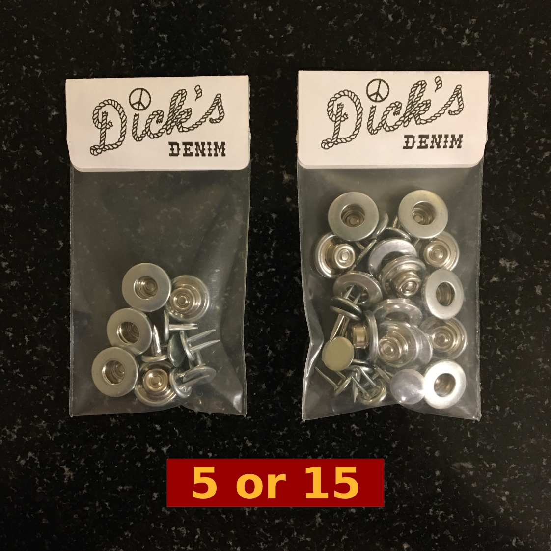 Silver Jean Button (17mm) — Donut Shaped