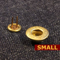 Jean Fly Button (14mm) — Brass Laurel Wreath