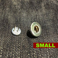 Jean Fly Button (14mm) — Silver Donut Shaped