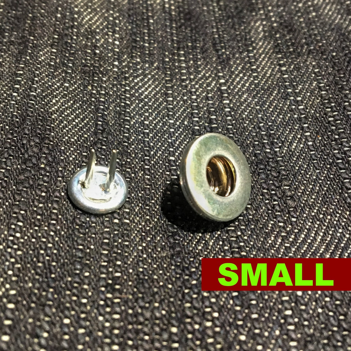 Jean Fly Button (14mm) — Silver Donut Shaped