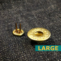 Jean Top Button (17mm) — Brass Laurel Wreath Button