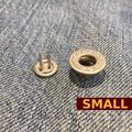 Jean Fly Button (14mm) — 'Frosted' Laurel Wreath Donut Shaped