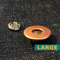 Jean Top Button (17mm) — Copper Donut Shaped