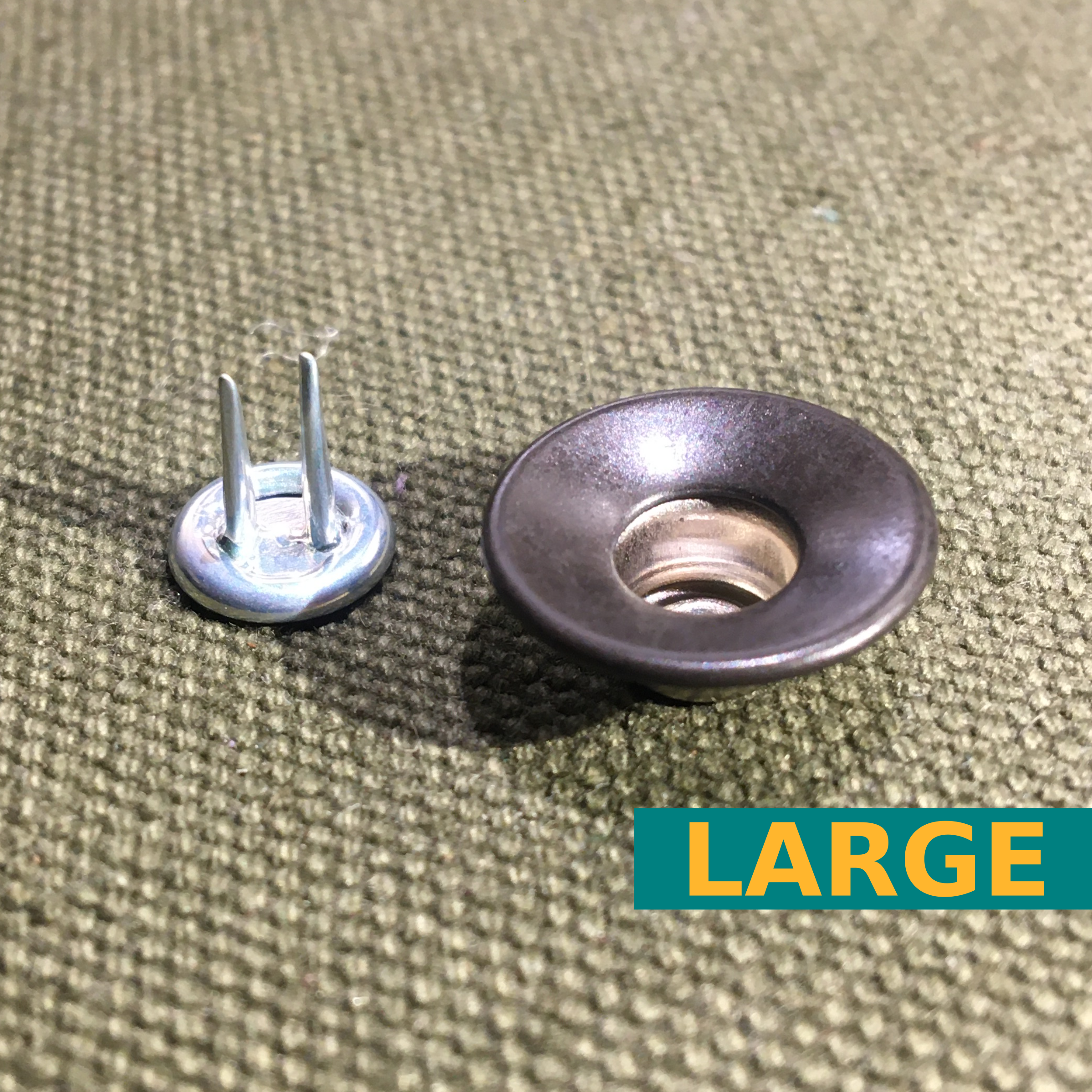 Jean Top Button (17mm) — Black Cone
