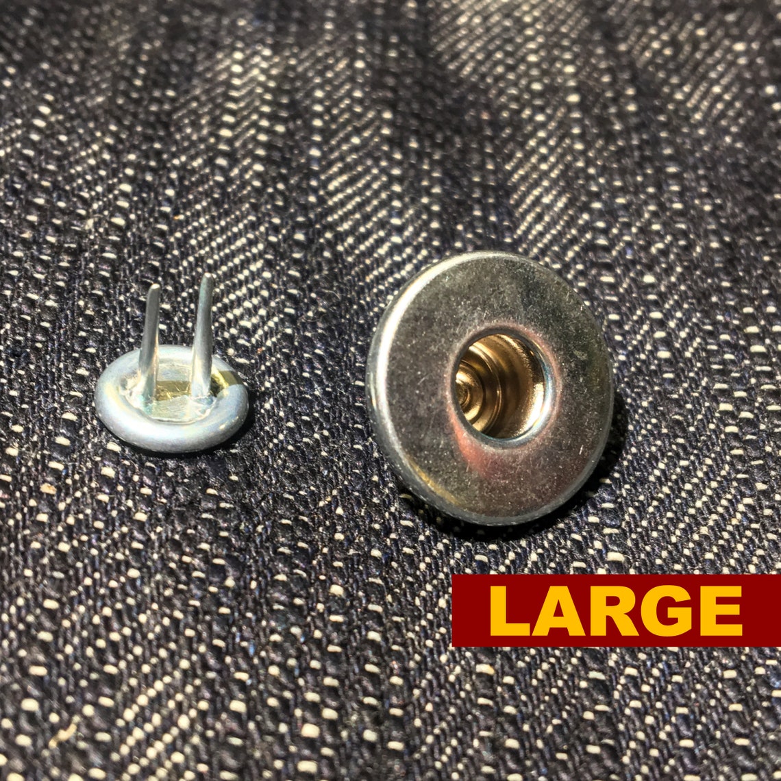 Silver Jean Button (17mm) — Donut Shaped