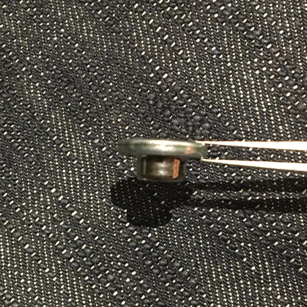 Jean Fly Button (14mm) — Silver Donut Shaped